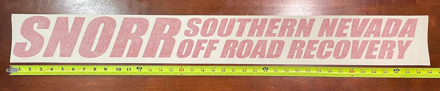 Windshield Banner Decal All Red