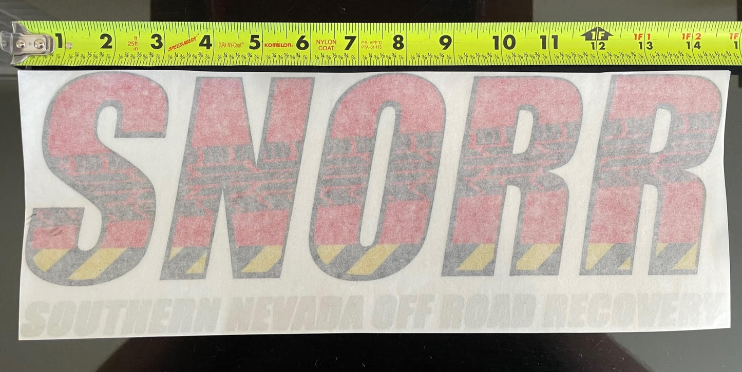 15" Medium SNORR Decal Reflective