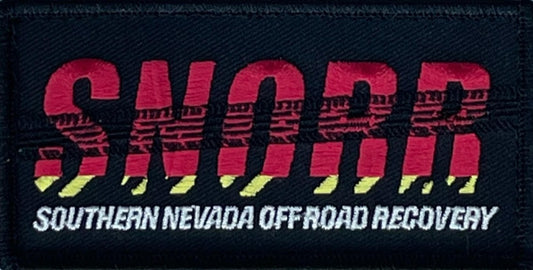 SNORR Patch 4" x 2" Iron-on Backing