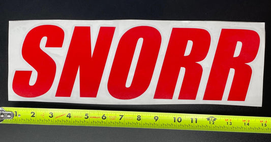 15" Medium All Red SNORR Decal