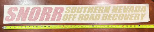 Windshield Banner Decal Red & Yellow