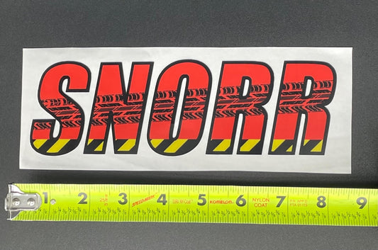 8" SMALL SNORR Tire Tracks  Decal 3M Reflective